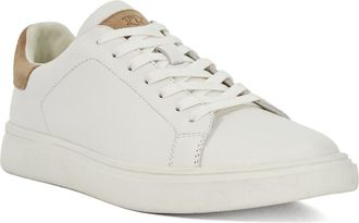 Dune London Mens TOYON Lace Up Trainers Size UK 8 Flat Heel White