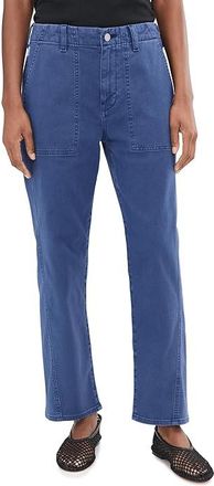 AG - Adriano Goldschmied Analeigh Mid-Rise Utility Pants in Sulfur Pacific Navy Womens Jeans Sulfur Pacific Navy : 25 27, Cotton/Elastane/Polyester