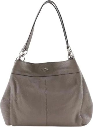 Coach Pre-owned Shoulder Bags, female, Gray, Size: ONE SIZE Pre-owned Lexy Leather Tote Bag