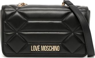 Love Moschino Kaleidoscope quilted leather shoulder bag - women - Calf Leather - OS - Black