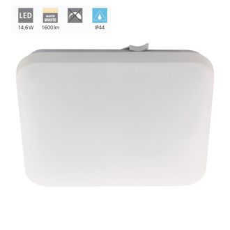 Eglo Plafoniera Moderna Frania Acciaio Bianco Luce Led Integrato 14,6w