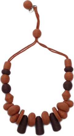 Max Mara Collana Soraia con perline - Marrone