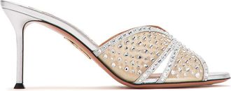 Aquazzura Mules in pelle - Argento