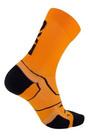 2XU Vectr Cushion Crew Socks in Solar Orange/black at Nordstrom, Size Small