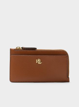 Lauren Ralph Lauren Womens Solid zipped minimalist card holder