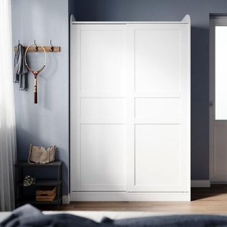 Elegant Lighting 1860 x 500 x 1180mm Modern Wardrobe Solid Wood Wardrobe Stylish Design Bedroom Furniture with, Ungrided Sliding Door - Elegant