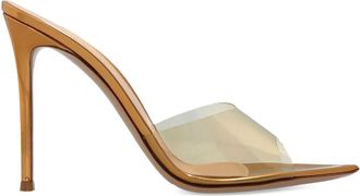 Gianvito Rossi 120 mm Elle metallic sandalen met puntige neus - Goud