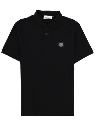 Stone Island Slim Fit Logo Cotton-Blend Polo Shirt