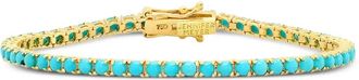 Jennifer Meyer Bracciale tennis con turchese - Oro