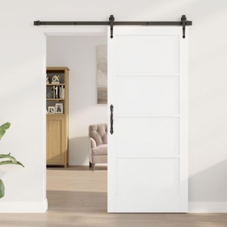 Berkfield Home Interior Door ORKDALWhite 86x198.5x4 cm Solid Wood Pine in White