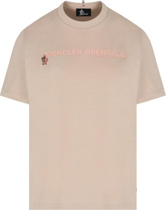 Moncler WOMENS BRANDED COTTON T SHIRT Size: L, colour: PINK