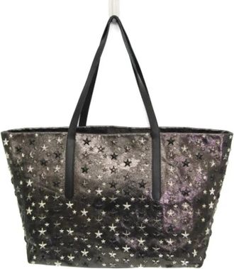 Jimmy Choo London Tweedehands leren schoudertassen - Dames - Vintage Shopper - Zwart - ONE Size - Leer - Vintage