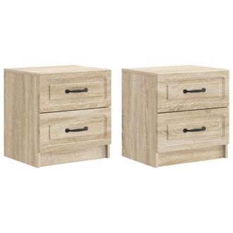 vidaXL Armario De Noche 2 Pcs Roble Sonoma 43 X 34,5 X 44,5 Cm Vidaxl