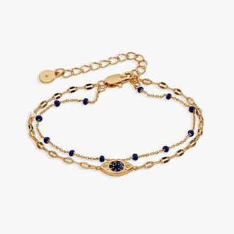 Alex and Ani Festival 2 strand Evil eye bracelet in Gold at Nordstrom