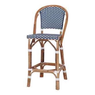 MisterWils Taburete Alto De Rat&aacute;n - Azul - 110x48x58