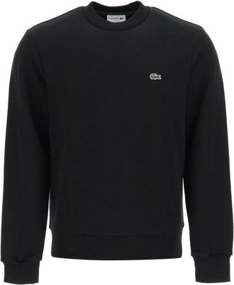 Lacoste Classic Crewneck Sweater With Embroidered Logo
