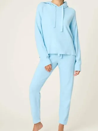 PJ Salvage Sweater Weather Pants Set In Light Sky