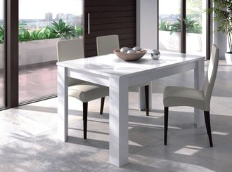 Dmora Dmora Mesa De Comedor Extensible, Color Blanco Mate, Medidas 140 X 78 X 90 Cm, Con Embalaje Reforzado