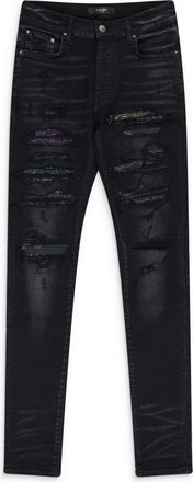 Amiri Black Rainbow Paisley Thrasher Jean
