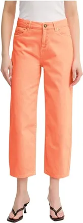 Lola Casademunt Broeken, Dames, Oranje, S, Katoen, Wijde Broek