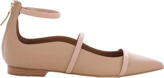Malone Souliers Nude Leather Robyn Flats