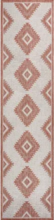 Jonathan Y Designs Lior Geometric Moroccan Diamond Indoor/Outdoor Area Rug in Salmon/cream at Nordstrom, Size 5Ft 0In X 8Ft 0In
