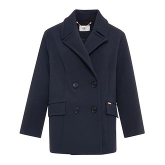 Fracomina Cappotto Doppio Petto - - Jackets - Donna - Blu - M