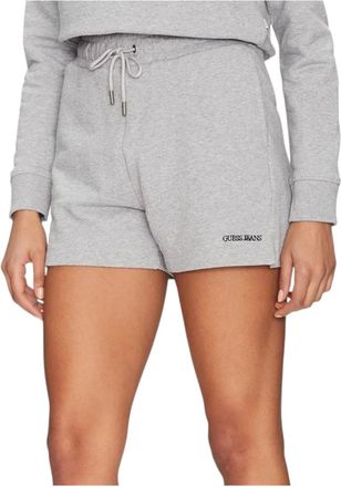 Guess Korte Broeken, Dames, Grijs, S, Katoen, Regular Embro Shorts