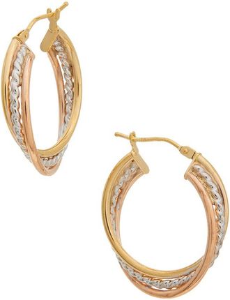 Italian Gold, Inc 10K 15X20mm Polished/ Triple Hoop Earrings