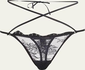 Kiki De Montparnasse Jolie Strappy Lace Thong