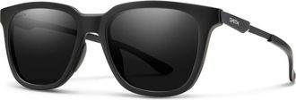 Smith Roam 53mm Polarized Square Sunglasses in Matte Black/Chromapop Black at Nordstrom