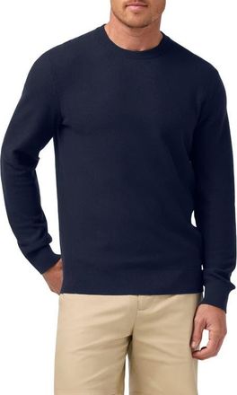 Mizzen+Main Ashe Crewneck Cotton Blend Performance Sweater in Navy at Nordstrom, Size X-Large
