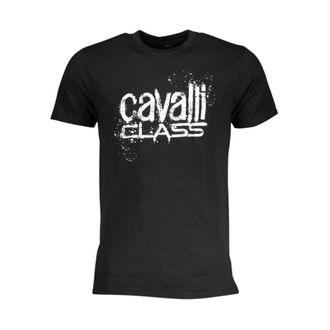 Cavalli Logo Tee - Heren - Tops - Zwart - Maat: XL Katoen