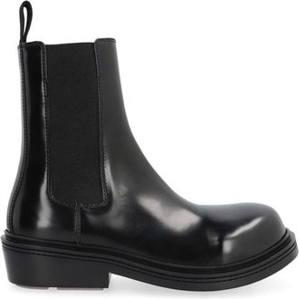 Bottega Veneta Enkellaarzen met blokhak en elastische panelen - Dames - Chelseaboots - Zwart - 38 EU - Leer - Schoenen