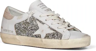 Golden Goose Womens Leather Sneakers Super-Star Ivory Calf Trainers