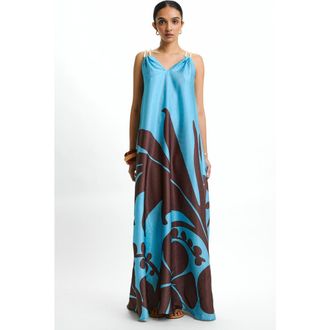 Diarrablu Printed Jwana Ula Mint Maxi Dress at Nordstrom, Size 3X-Large