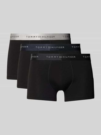 Tommy Hilfiger Regular Fit Trunks aus Baumwoll-Mix mit Geschenkbox im 3er-Pack in Silber, Größe XXL