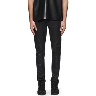 Purple Leather Skinny Pants in Black at Nordstrom Rack, Size 29