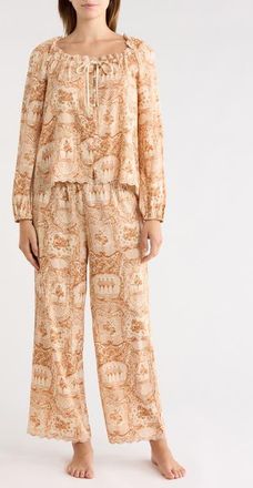 Reformation Paloma Long Sleeve Pajamas in Ballerina at Nordstrom, Size X-Small