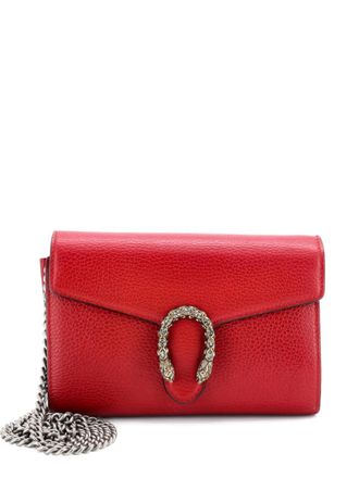 Gucci Dionysus Chain Wallet Leather with Embellished Detail Small crossbody bag - Rood