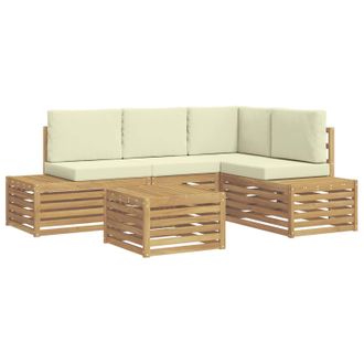 vidaXL Conjunto De Sof&aacute;s De Exterior Blanco 59 X 59 X 37 Cm Poli&eacute;ster Vidaxl