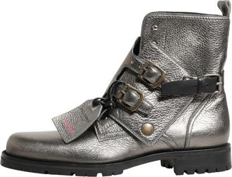 Dolce & Gabbana Buckle Boots - Heren - Veterlaarzen - Grijs - 43 EU - Leer - Schoenen