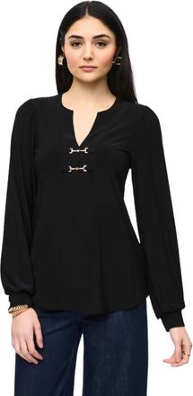 Joseph Ribkoff Feminine Blouse - Dames - Blouses - Zwart - 5XL - Overhemden