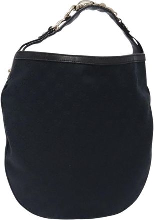 Gucci Gg Canvas Black Canvas Handbag (Pre-Owned)