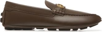 Bally Mocassini da barca Keeper con placca logo - Marrone