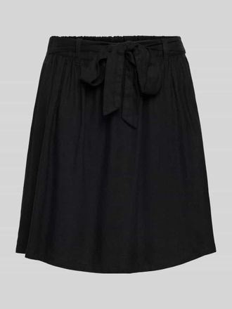 Tom Tailor Denim Leinenrock mit Bindegürtel in Black, Größe M