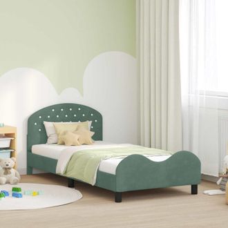 vidaXL vidaXL Struttura letto bambini con testata Verde Mare 90 x 190 cm
