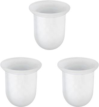 OEM Juego De Escobillas De Ba&ntilde;o De Cristal - Soporte Para Escobilla De Ba&ntilde;o, Cristal, Blanco (juego De 3)