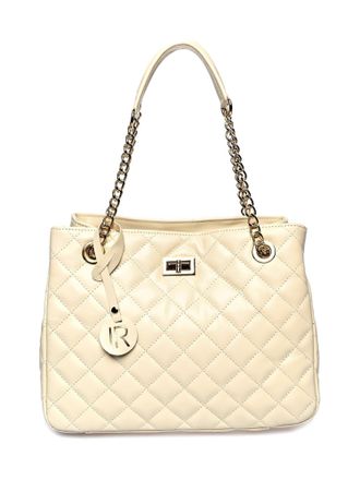 Isabella Rhea Beige Rundleer Tas