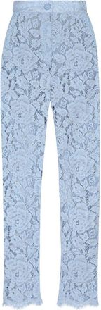 Dolce & Gabbana Womens Embroidered Lace Trousers